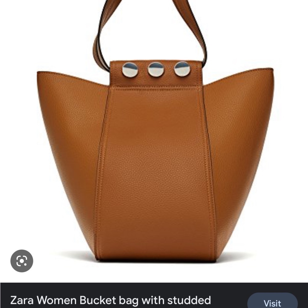 Zara brown bucket bag hermes style - Picture 2 of 6